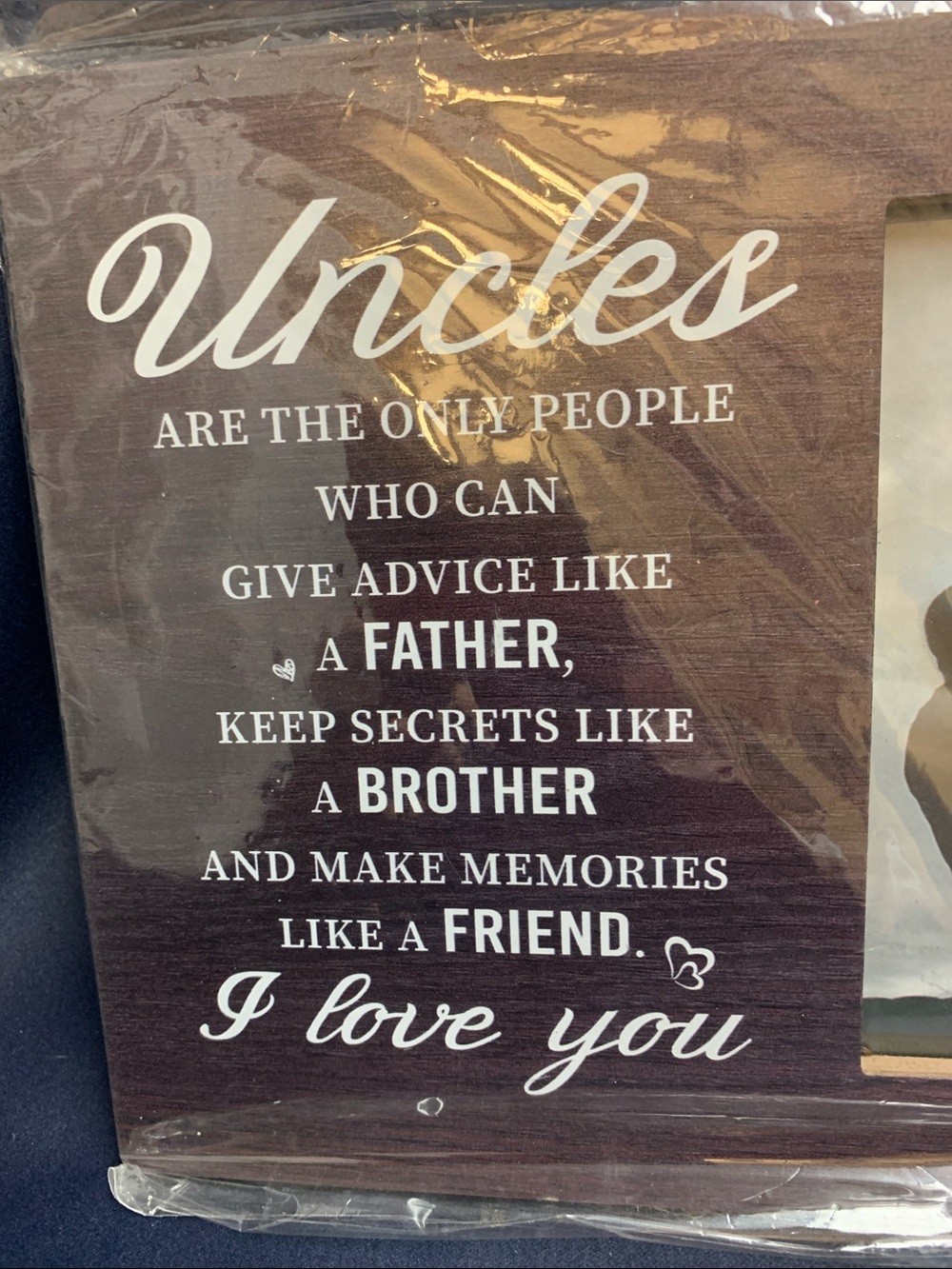 Uncles I Love You Brown Photo Frame -